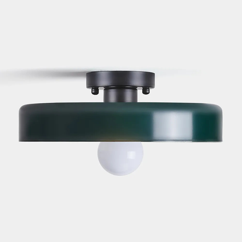 Plafonnier LED Semi-Encastré, Cercle Design, Ø35cm, Style Mid-Century