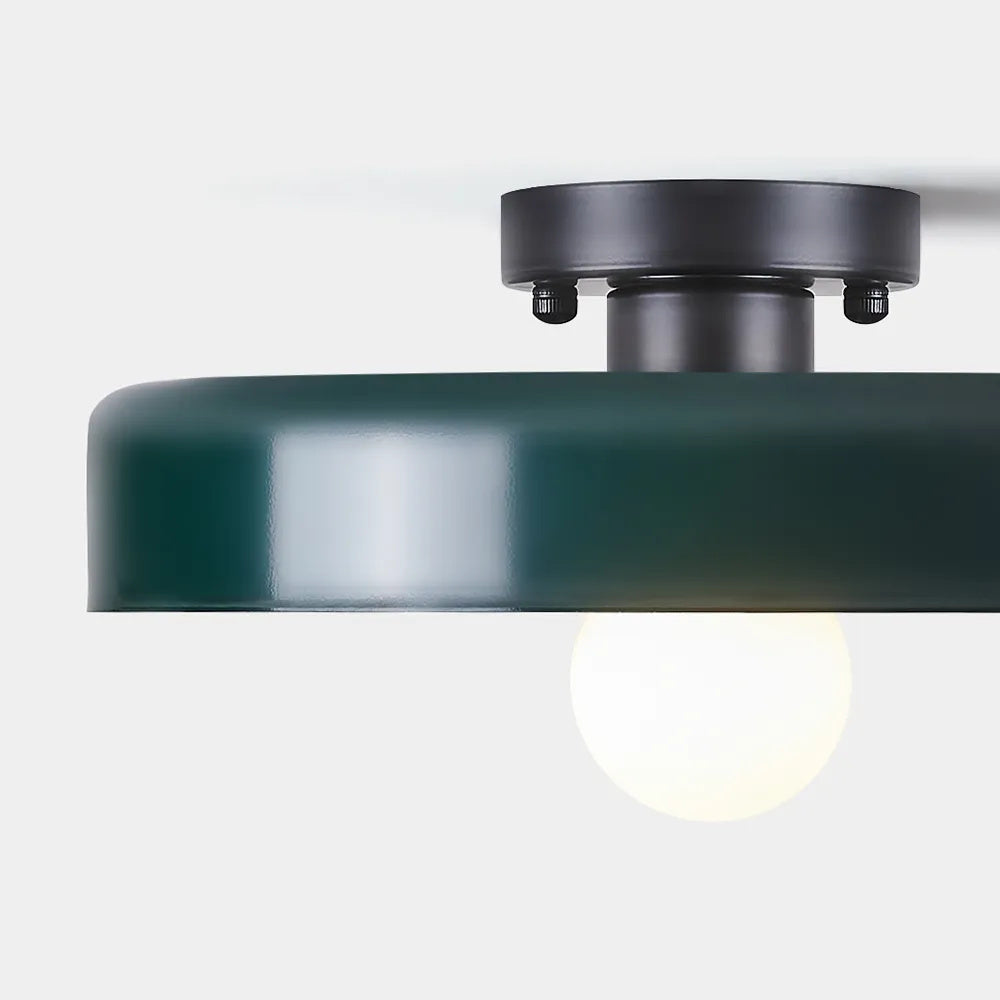 Plafonnier LED Semi-Encastré, Cercle Design, Ø35cm, Style Mid-Century