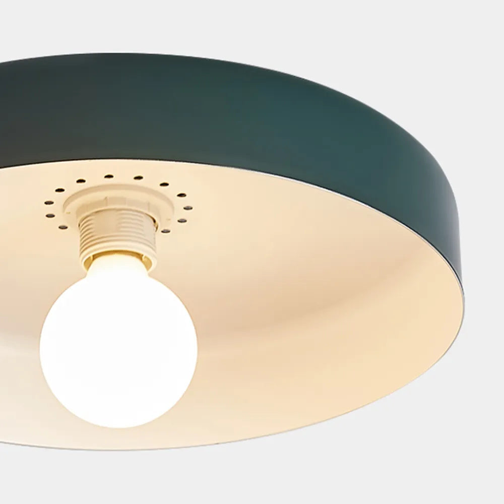 Plafonnier LED Semi-Encastré, Cercle Design, Ø35cm, Style Mid-Century
