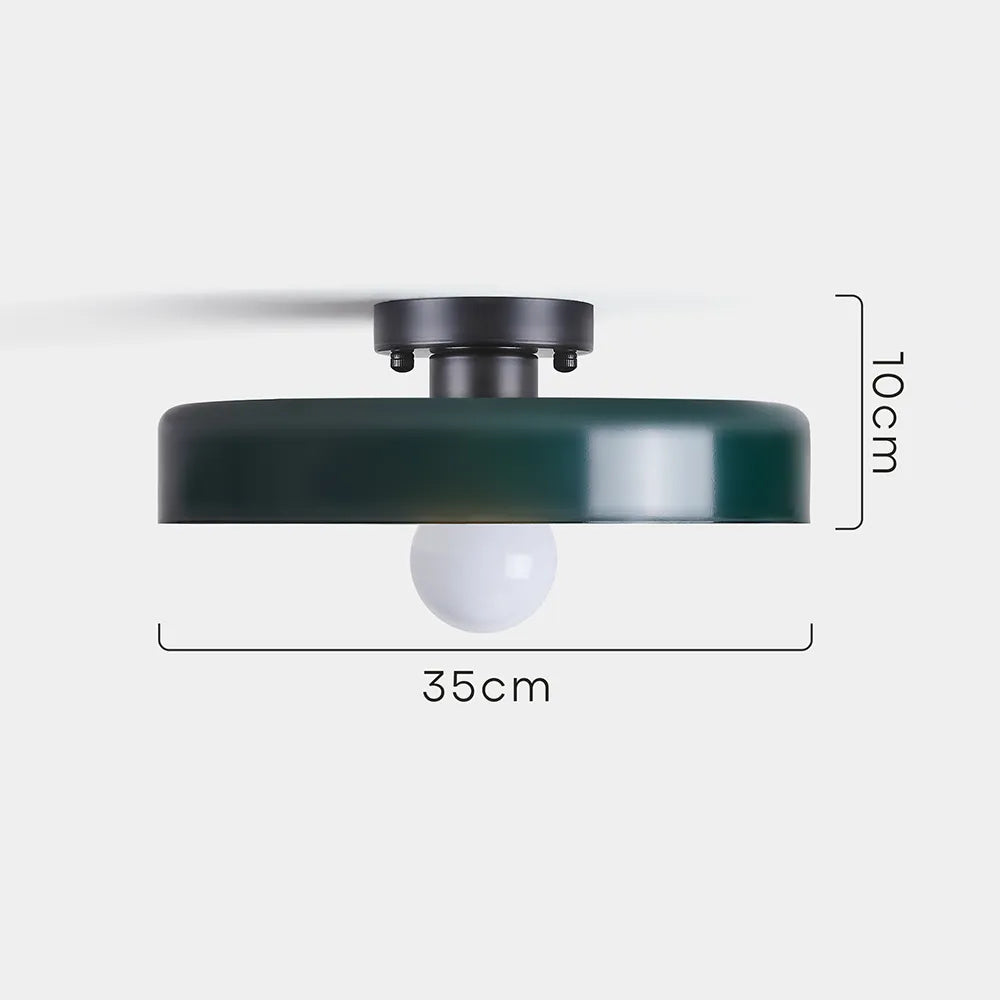 Plafonnier LED Semi-Encastré, Cercle Design, Ø35cm, Style Mid-Century