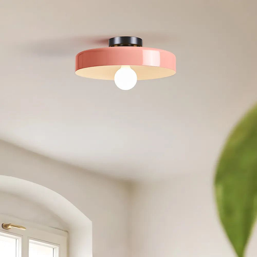Plafonnier LED Semi-Encastré, Cercle Design, Ø35cm, Style Mid-Century