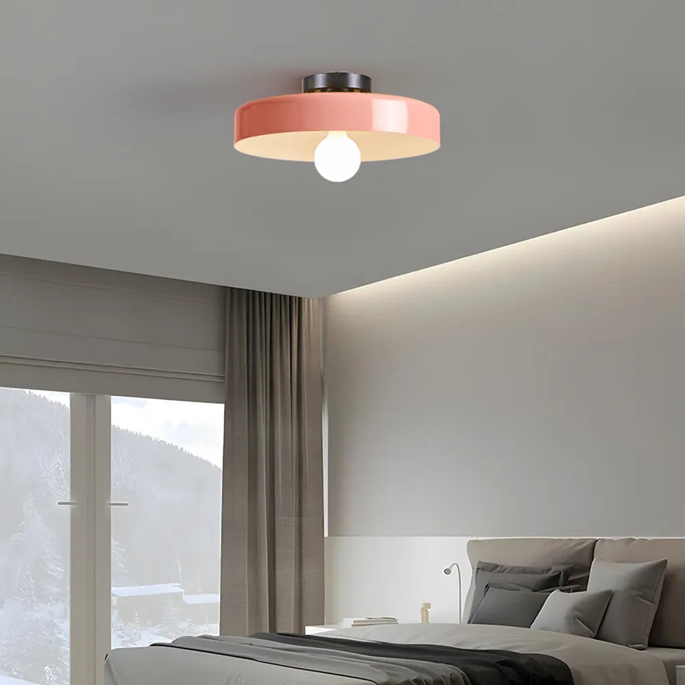 Plafonnier LED Semi-Encastré, Cercle Design, Ø35cm, Style Mid-Century