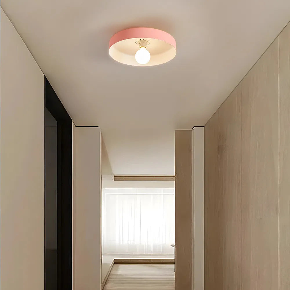 Plafonnier LED Semi-Encastré, Cercle Design, Ø35cm, Style Mid-Century