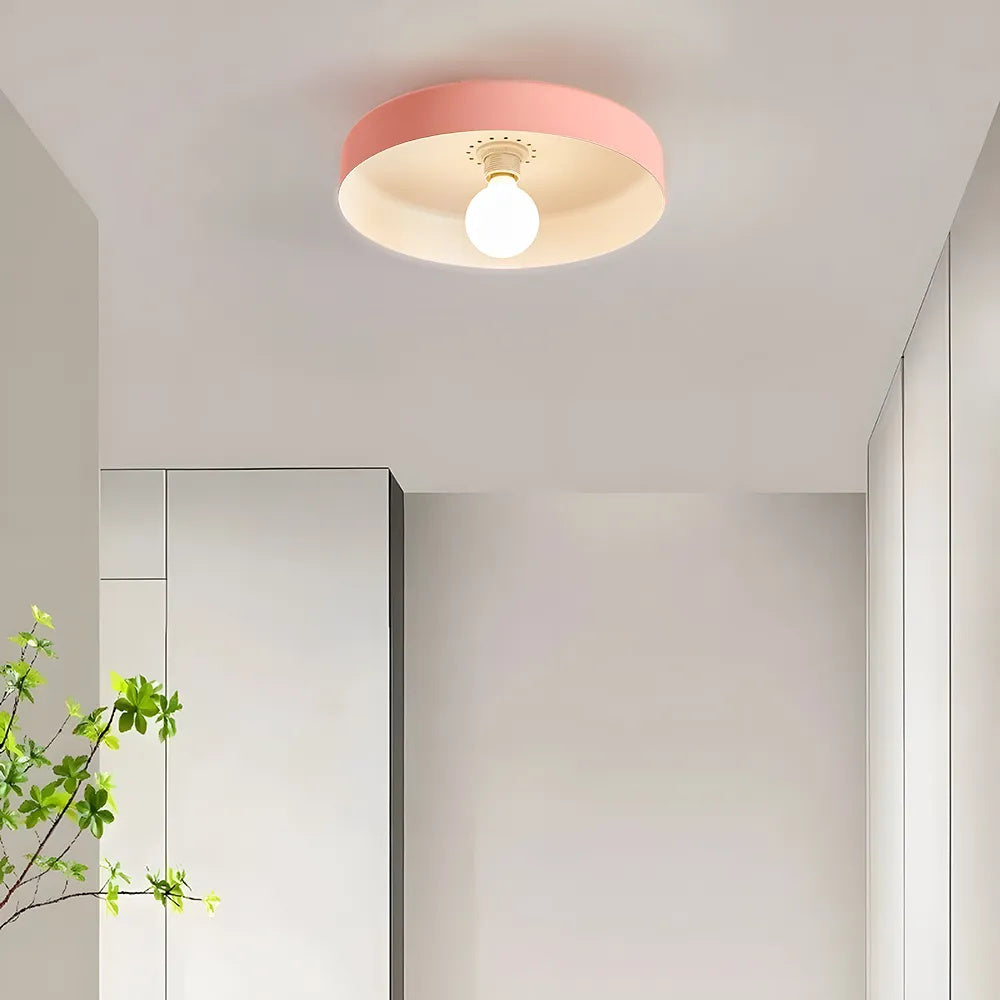 Plafonnier LED Semi-Encastré, Cercle Design, Ø35cm, Style Mid-Century