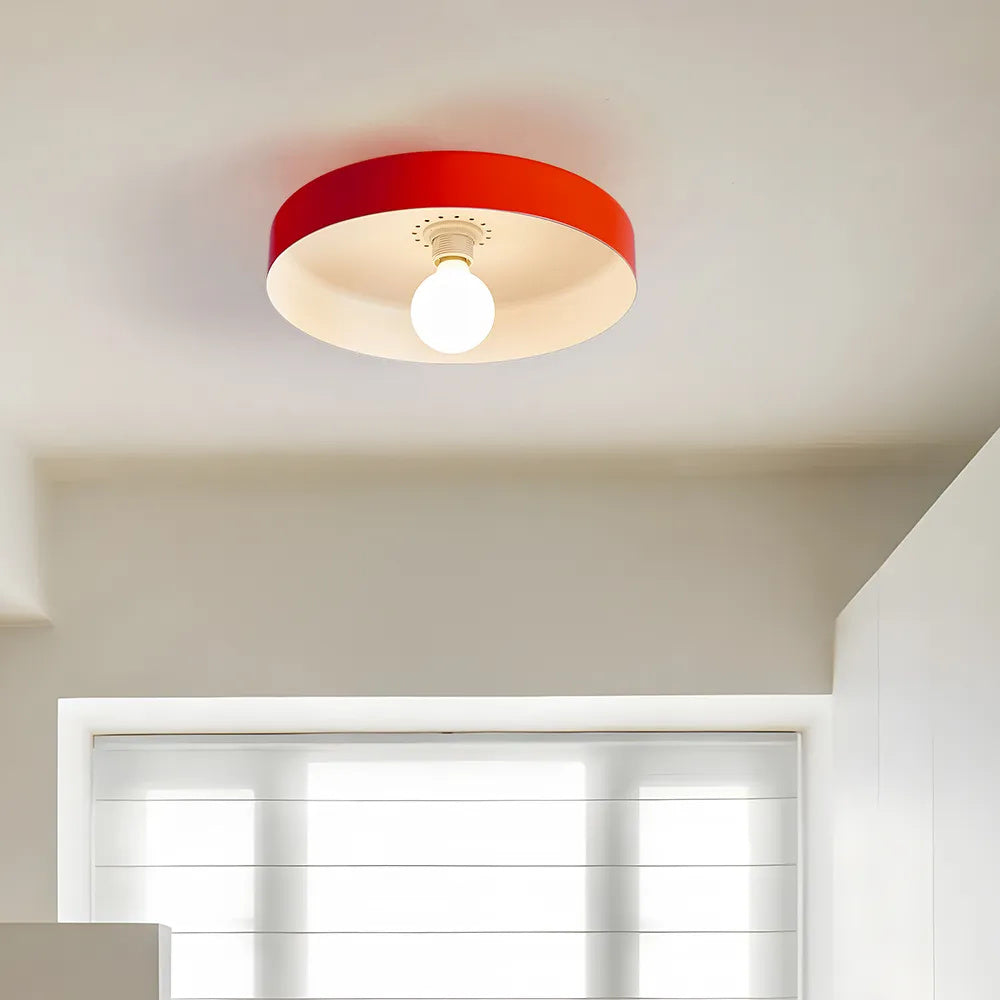 Plafonnier LED Semi-Encastré, Cercle Design, Ø35cm, Style Mid-Century