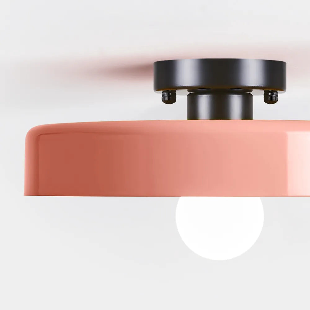 Plafonnier LED Semi-Encastré, Cercle Design, Ø35cm, Style Mid-Century