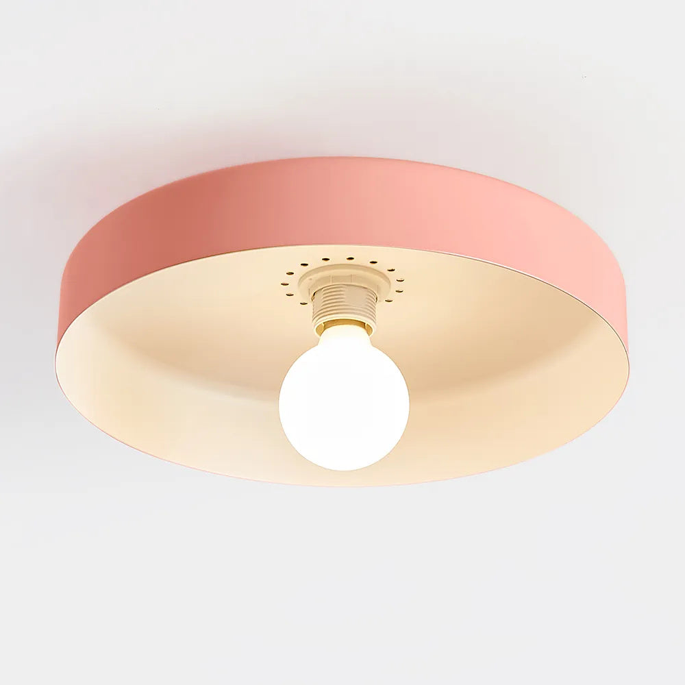 Plafonnier LED Semi-Encastré, Cercle Design, Ø35cm, Style Mid-Century
