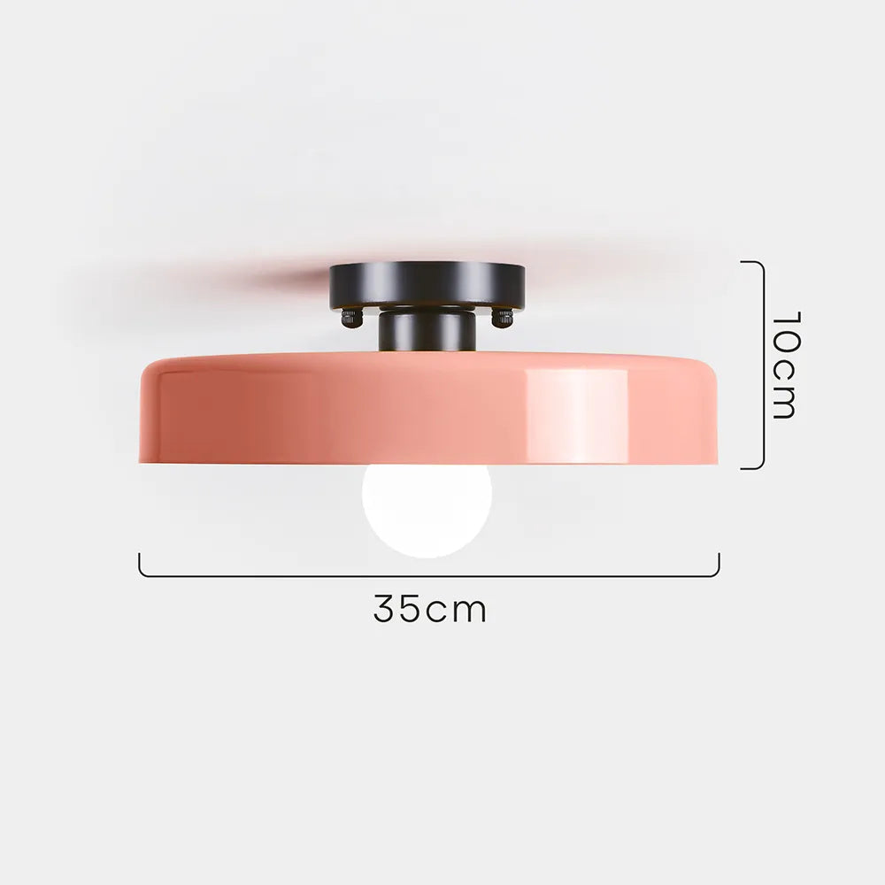 Plafonnier LED Semi-Encastré, Cercle Design, Ø35cm, Style Mid-Century