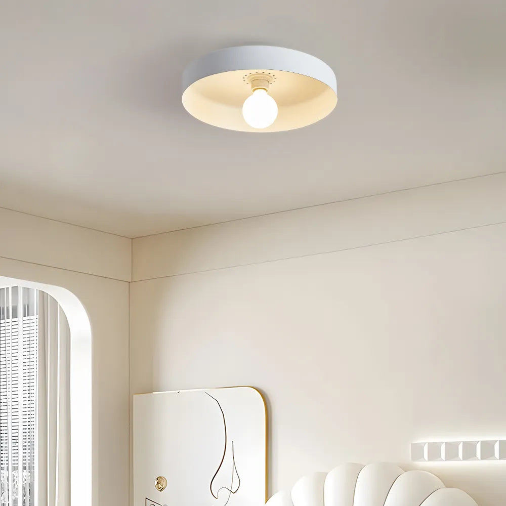 Plafonnier LED Semi-Encastré, Cercle Design, Ø35cm, Style Mid-Century