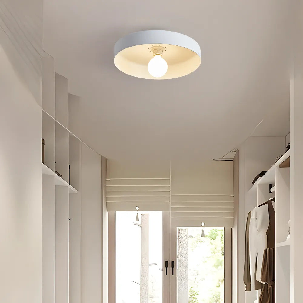 Plafonnier LED Semi-Encastré, Cercle Design, Ø35cm, Style Mid-Century