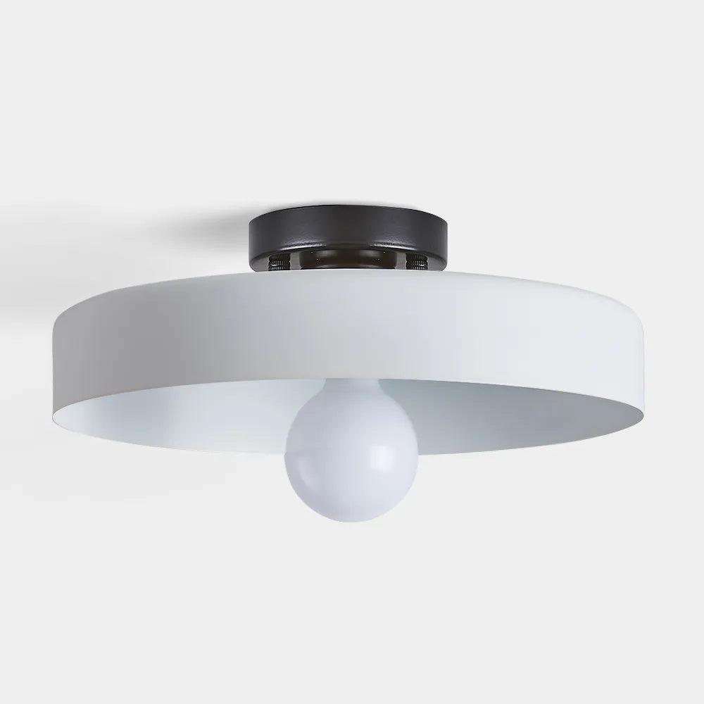 Plafonnier LED Semi-Encastré, Cercle Design, Ø35cm, Style Mid-Century