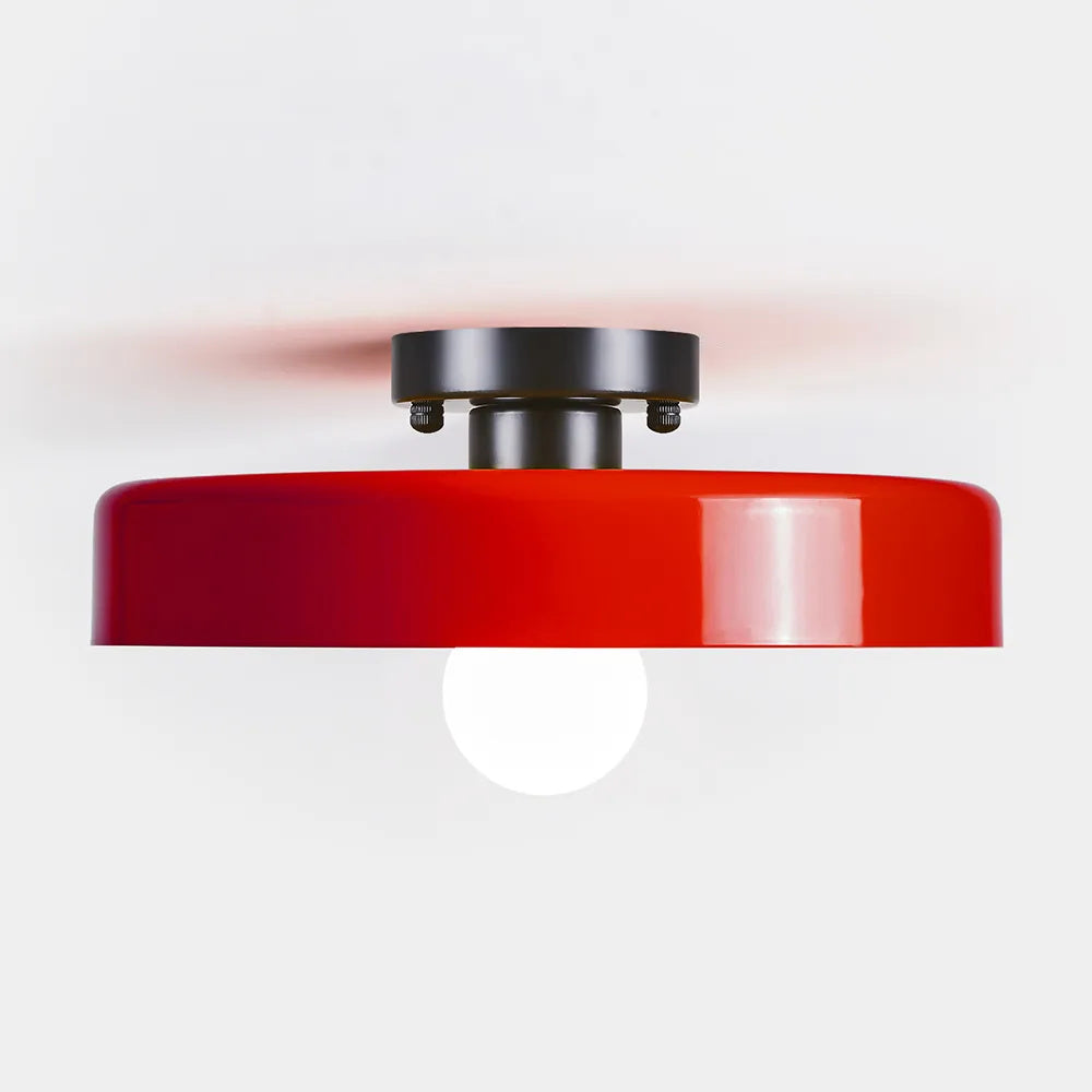 Plafonnier LED Semi-Encastré, Cercle Design, Ø35cm, Style Mid-Century
