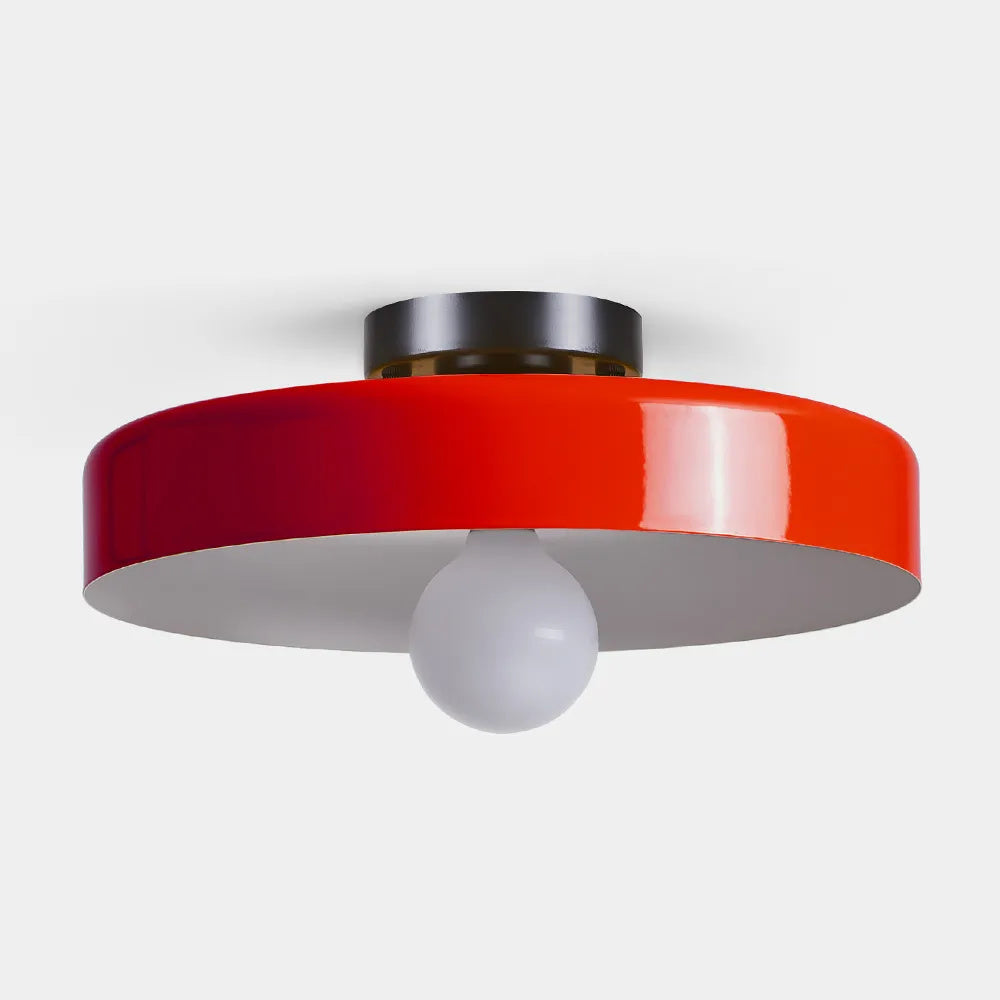 Plafonnier LED Semi-Encastré, Cercle Design, Ø35cm, Style Mid-Century