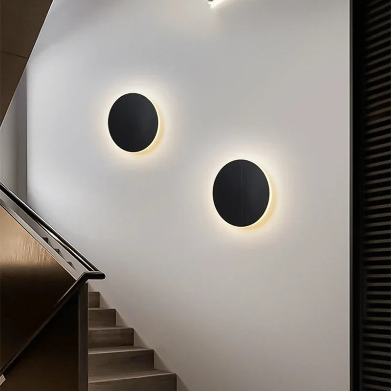 Applique LED Ronde Murale avec Capteur – Design Nordique