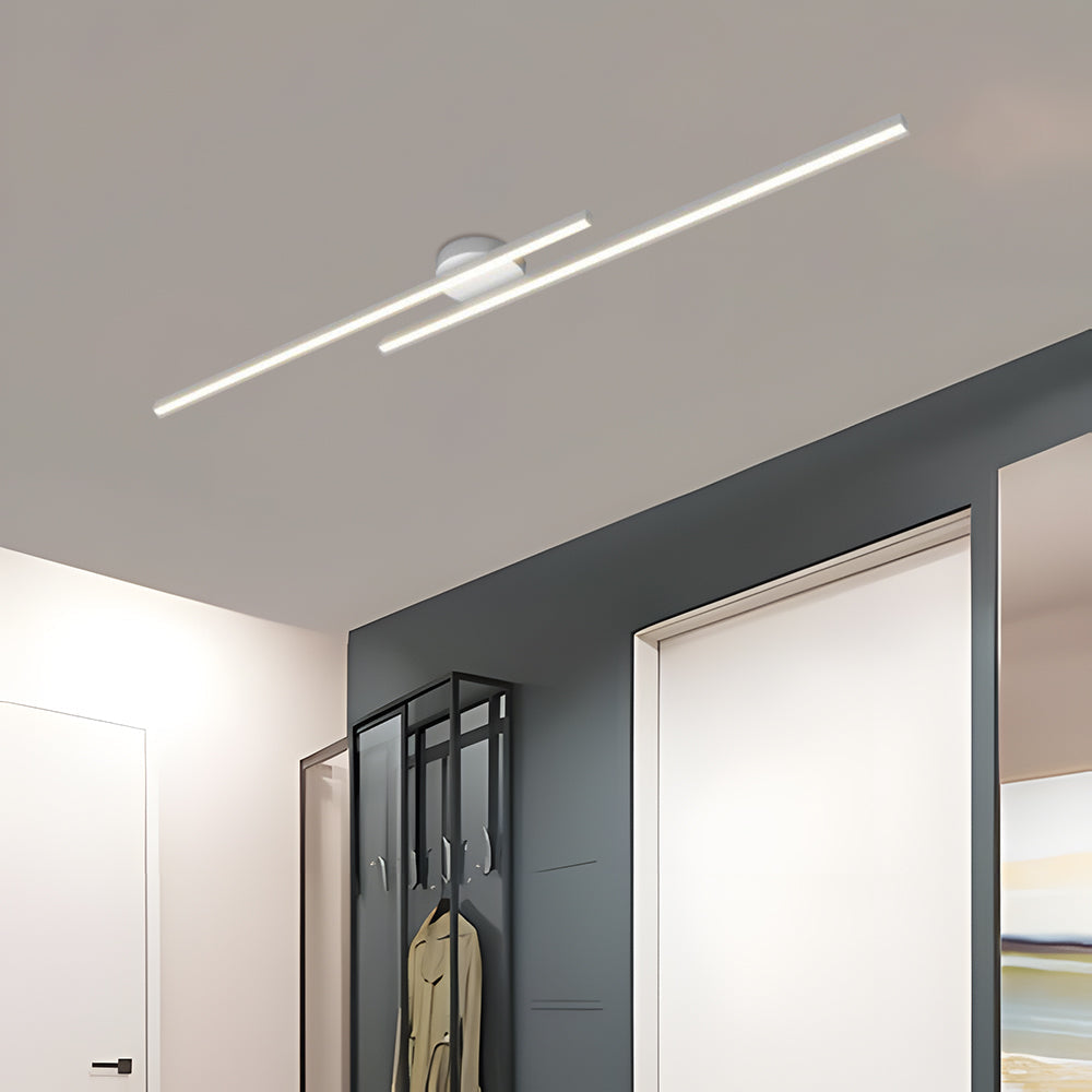 Plafonnier LED Moderne Aluminium Barre Semi-Encastré