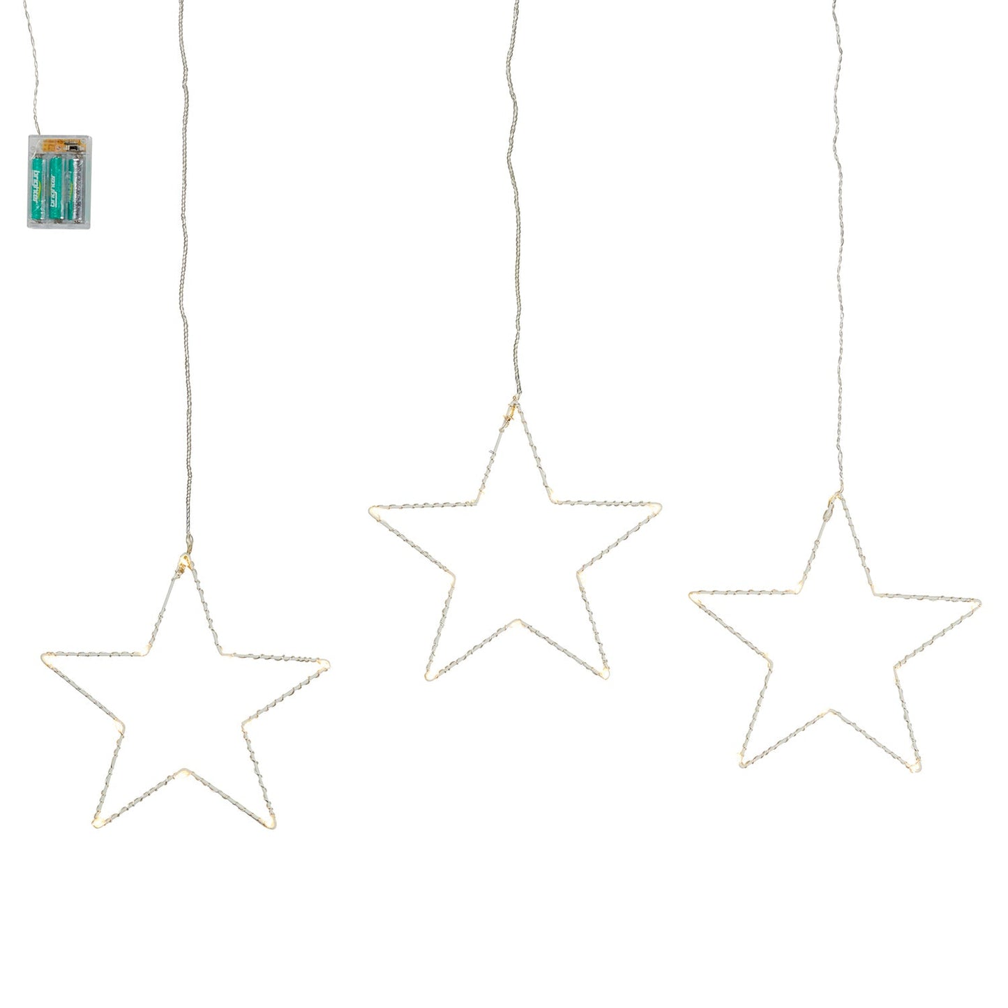 Osby | Décoration de Fenêtre LED en Forme d'Étoile - Set de 3