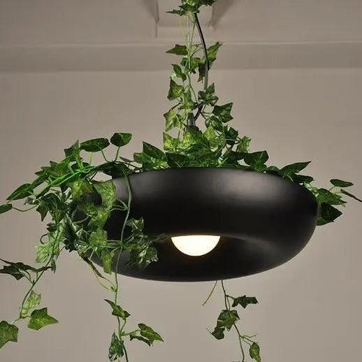 Suspension Plafond Moderne avec Pot Plante Intégré