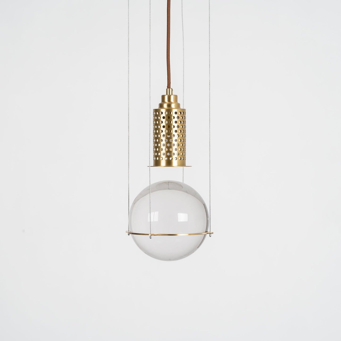 Suspension Globe Cristal – Laiton Doré Moderne
