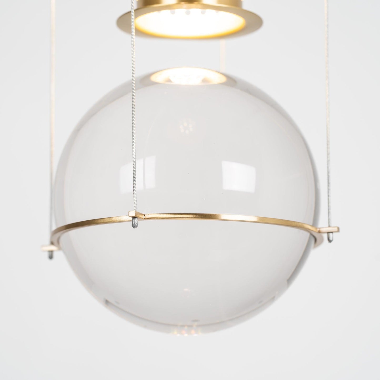 Suspension Globe Cristal – Laiton Doré Moderne