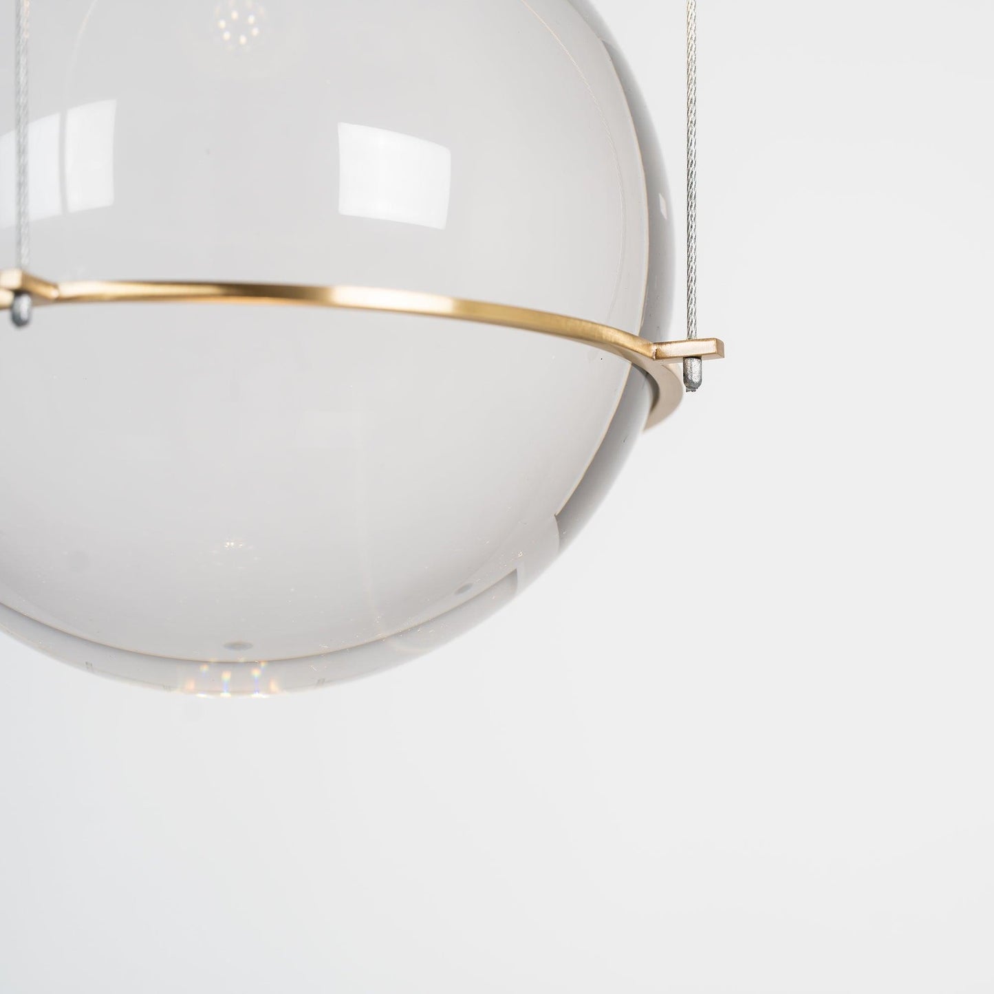 Suspension Globe Cristal – Laiton Doré Moderne