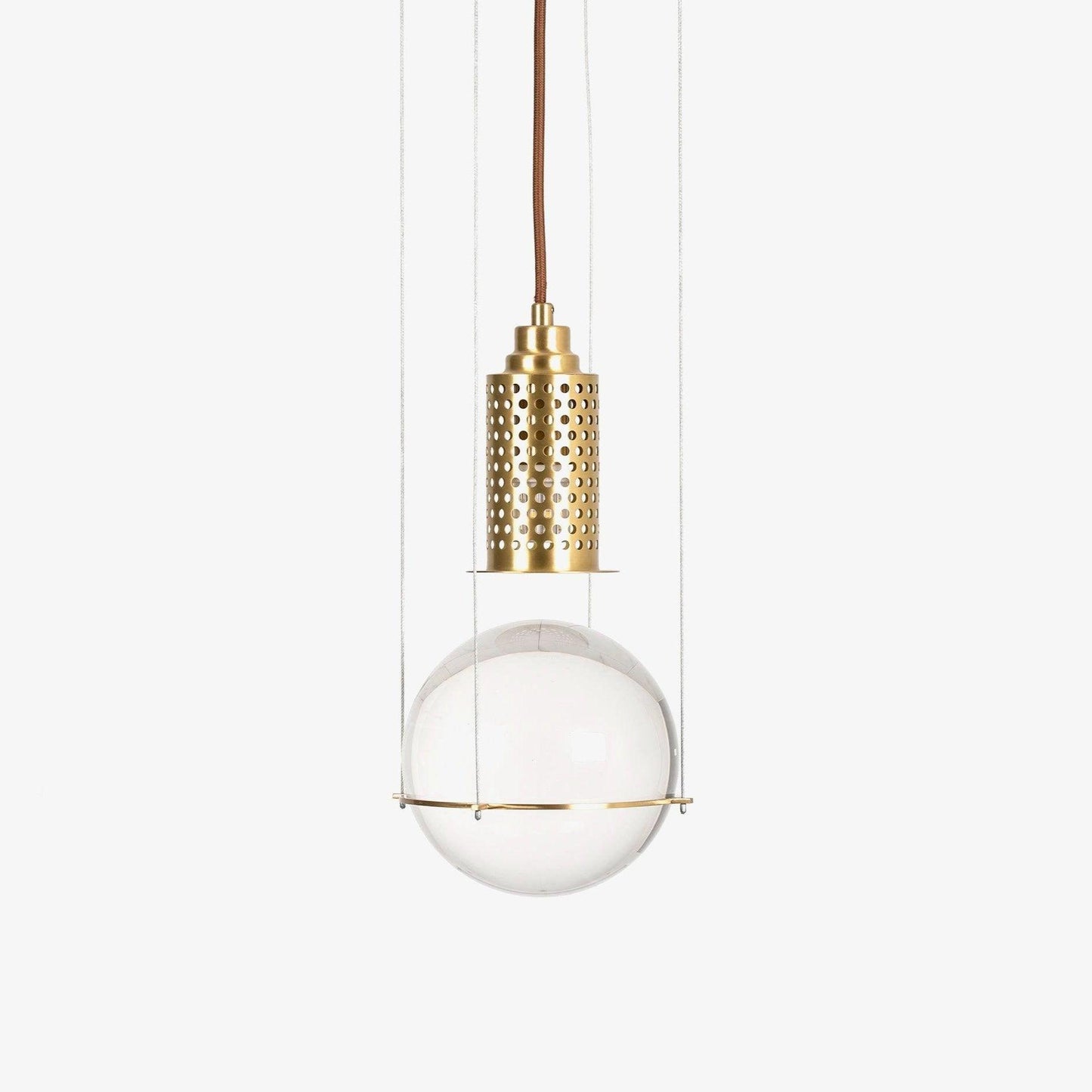 Suspension Globe Cristal – Laiton Doré Moderne