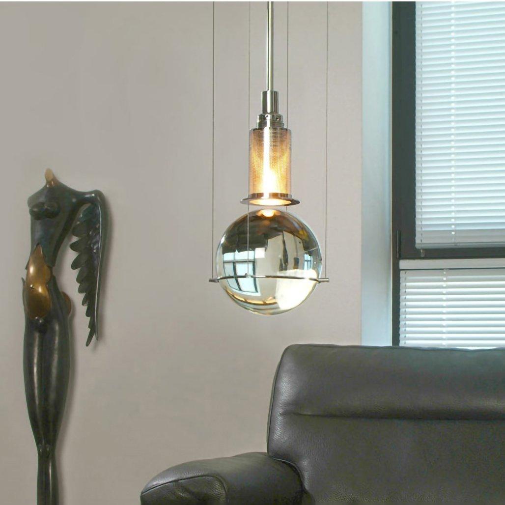 Suspension Globe Cristal – Laiton Doré Moderne