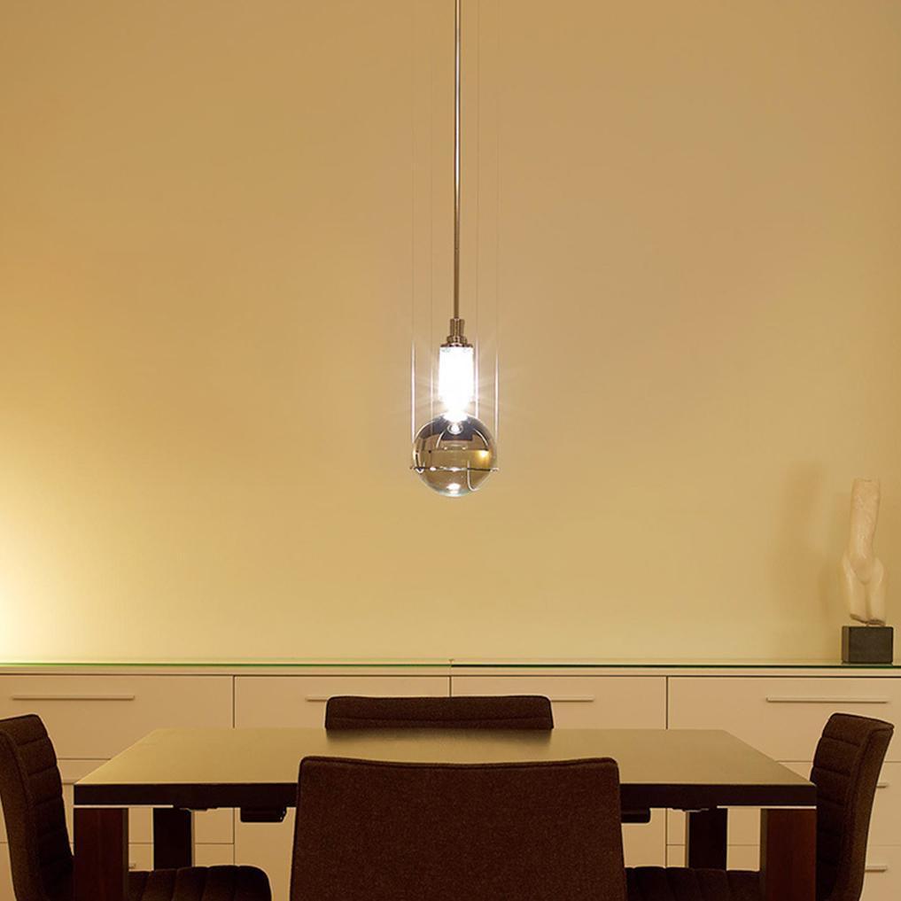 Suspension Globe Cristal – Laiton Doré Moderne
