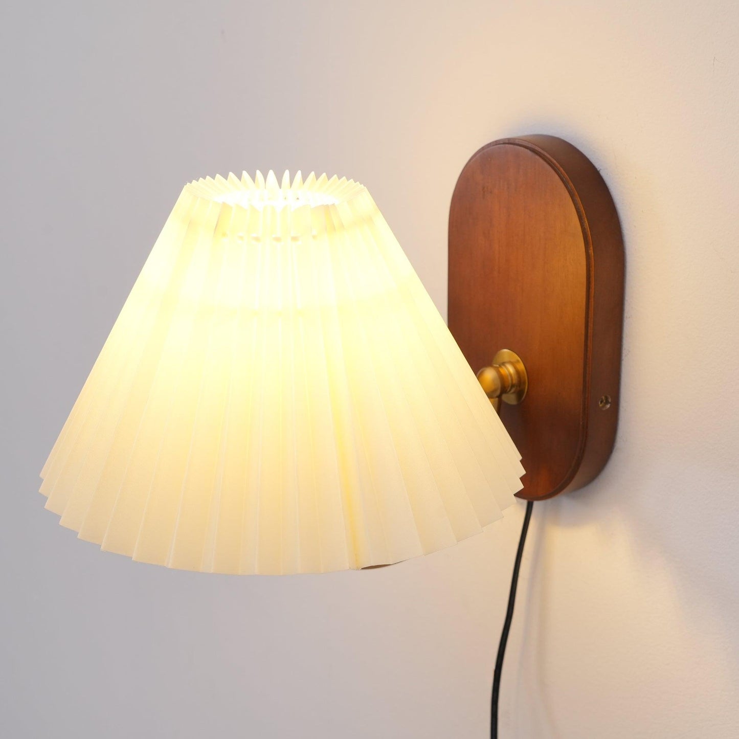 Louise – Applique Murale à Brancher en Bois et Métal 31 cm