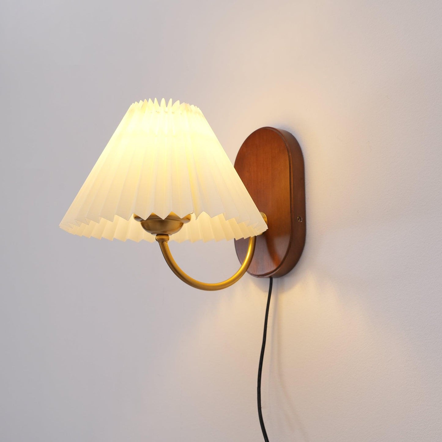 Louise – Applique Murale à Brancher en Bois et Métal 31 cm