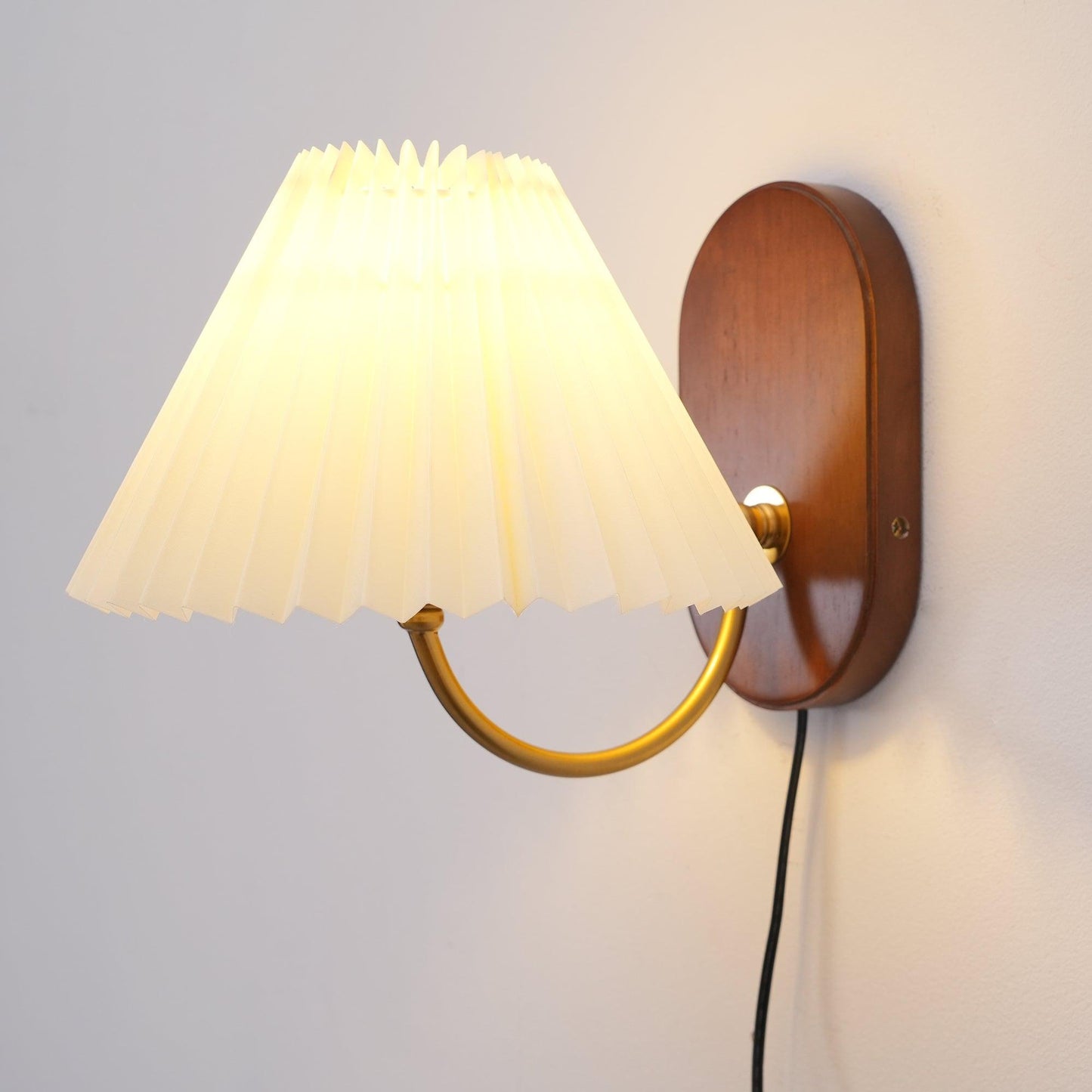 Louise – Applique Murale à Brancher en Bois et Métal 31 cm