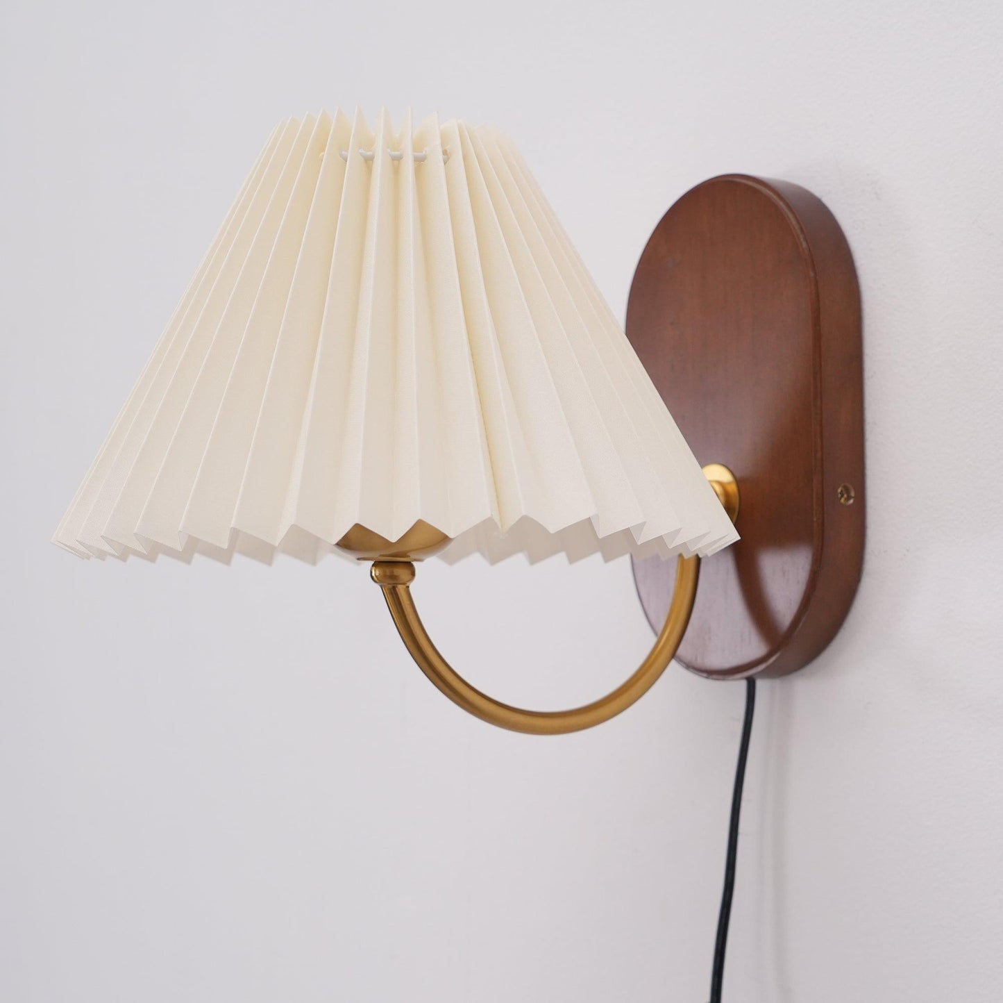 Louise – Applique Murale à Brancher en Bois et Métal 31 cm