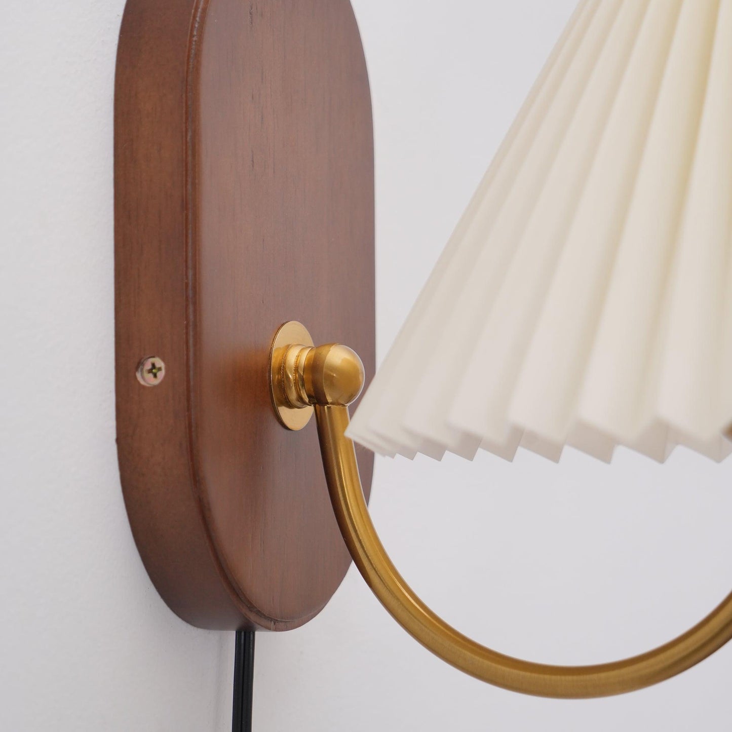 Louise – Applique Murale à Brancher en Bois et Métal 31 cm