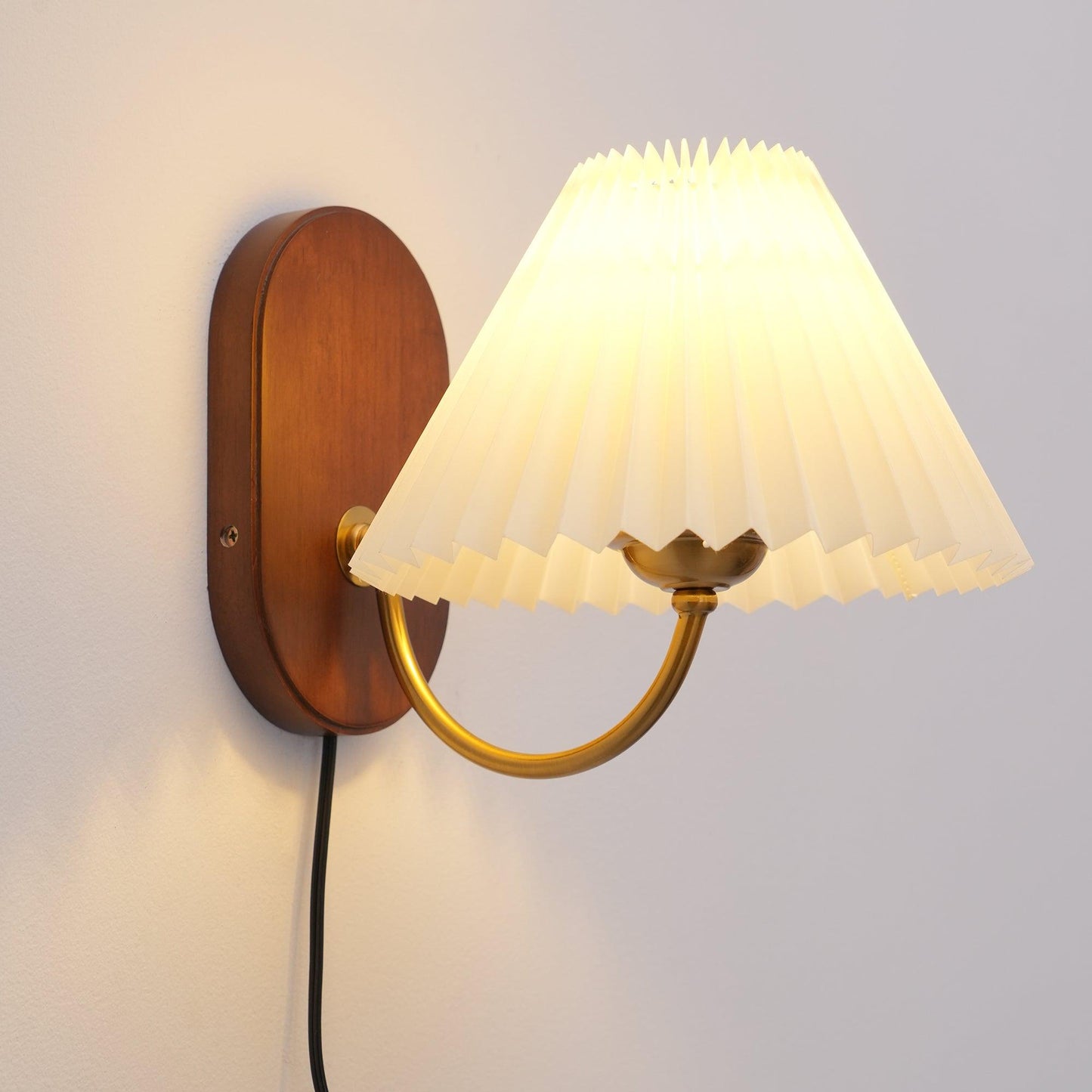 Louise – Applique Murale à Brancher en Bois et Métal 31 cm