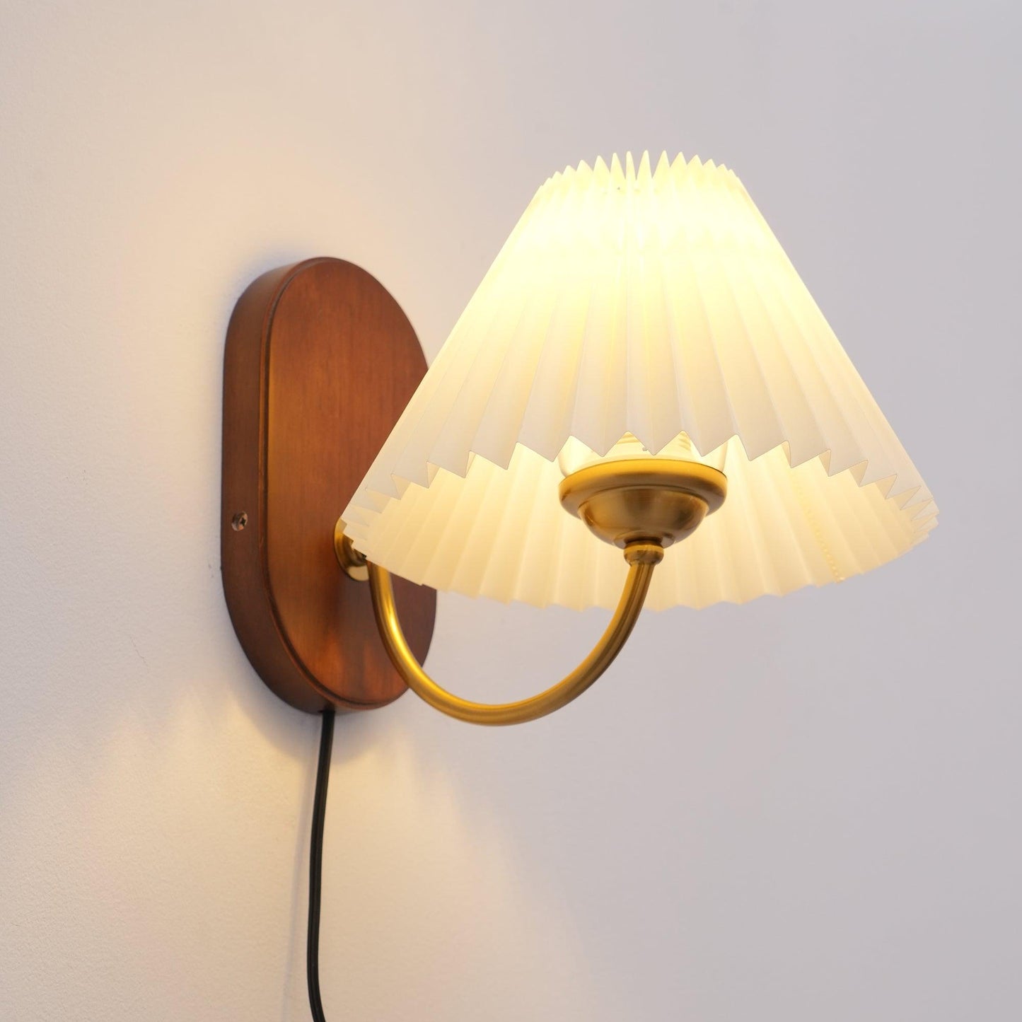 Louise – Applique Murale à Brancher en Bois et Métal 31 cm