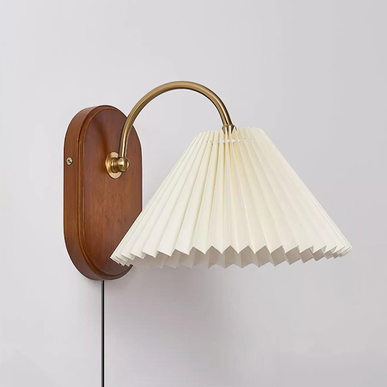 Louise – Applique Murale à Brancher en Bois et Métal 31 cm