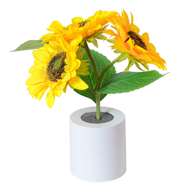 Lampe Tournesol LED Décorative – Éclairage Floral USB avec Effet Lumineux Naturel
