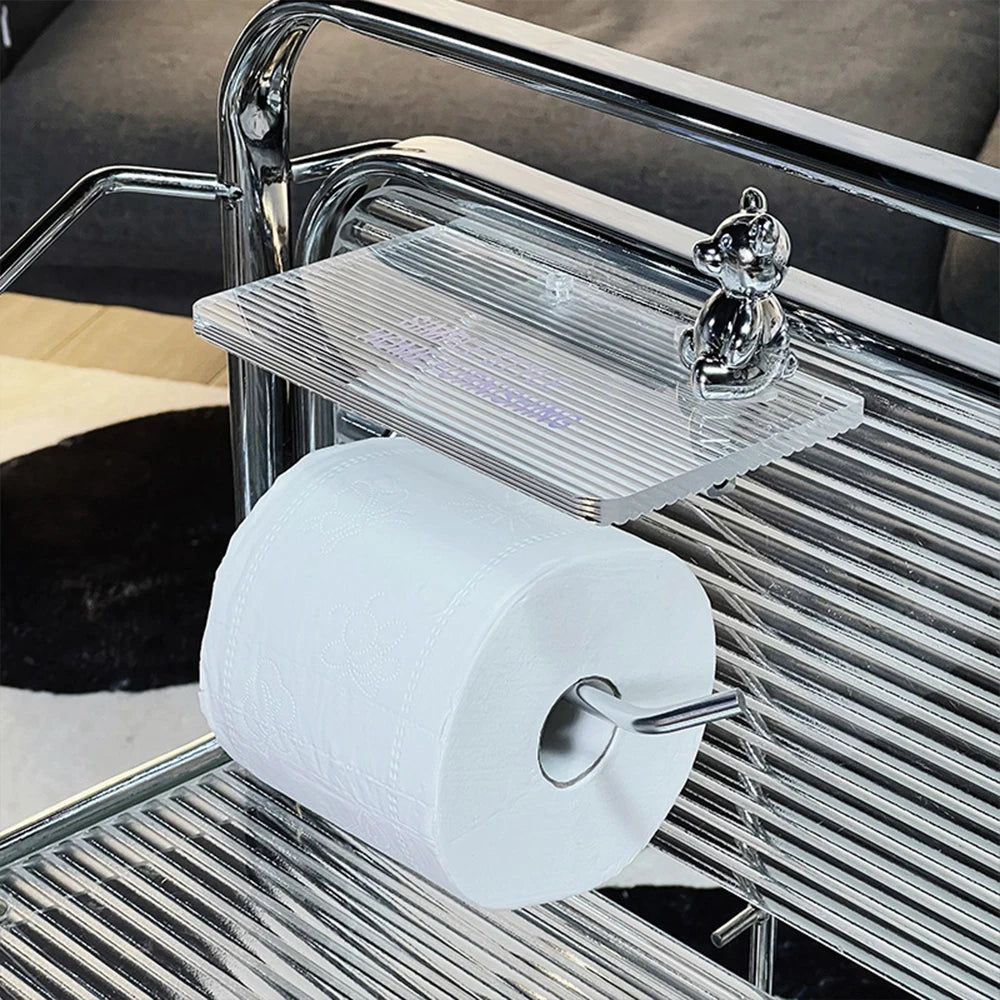 Support de papier toilette Lux avec étagère intégrée – Élégance et fonctionnalité pour votre salle de bain