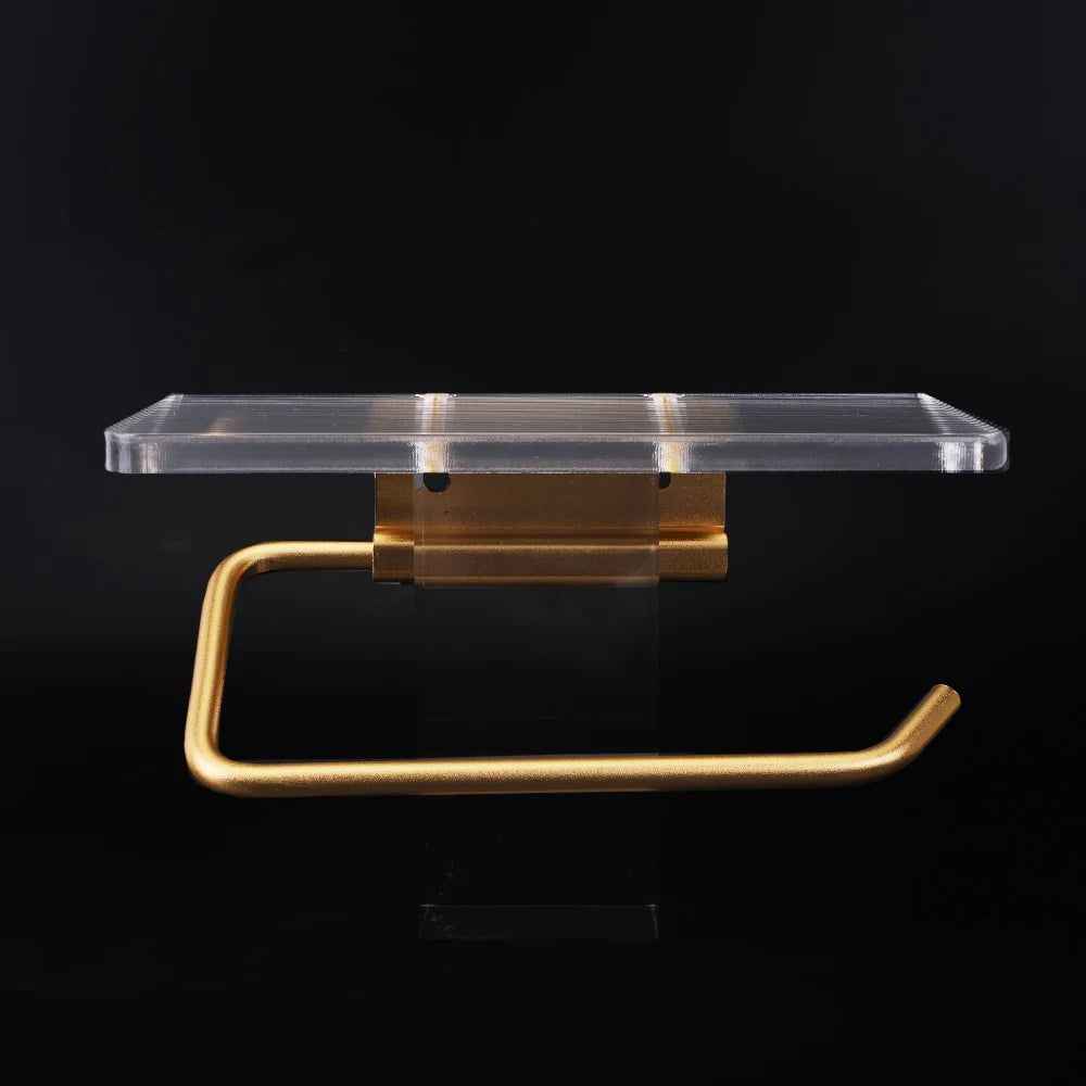 Support de papier toilette Lux avec étagère intégrée – Élégance et fonctionnalité pour votre salle de bain