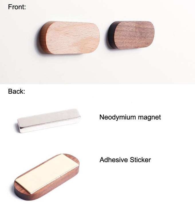 Porte-Clés Mural Magnétique en Bois – Design Épuré et Pratique