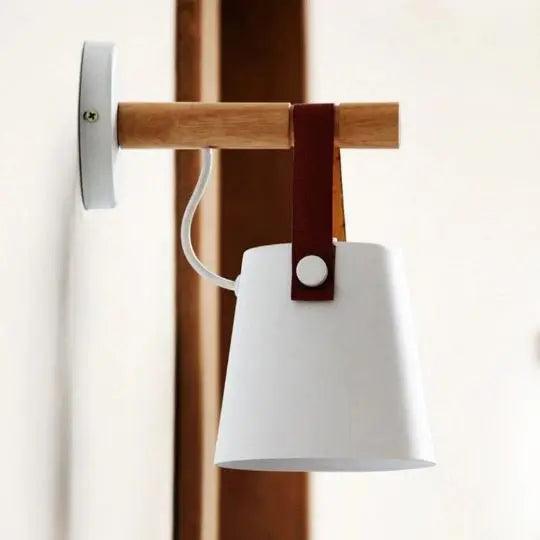Applique Murale Bois Fer Nordic Chambre Plug-in/Murale