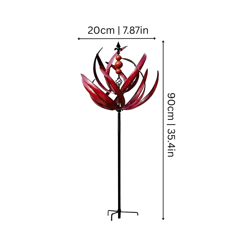 Carillon Éolien Tourbillonnant en Métal – Lumière, Harmonie et Mouvement pour le Jardin