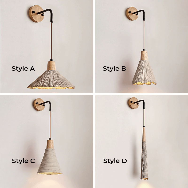 Applique Murale Bois Massif, Style Vintage
