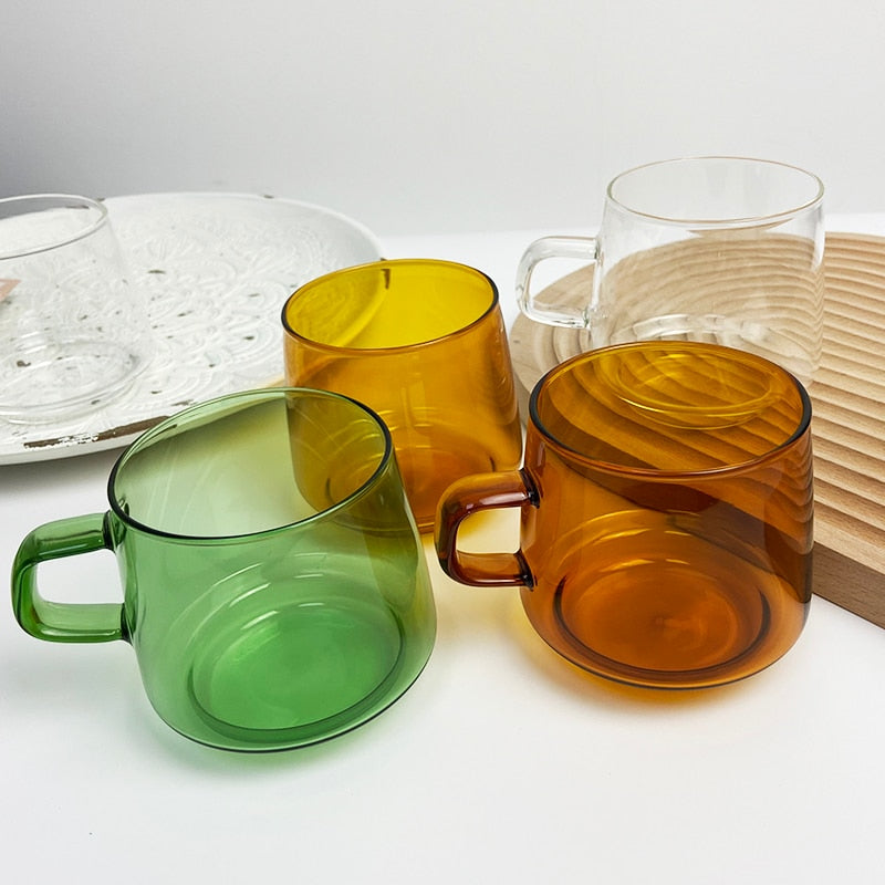 Mug Rétro Moderne en Verre Borosilicate 300ml