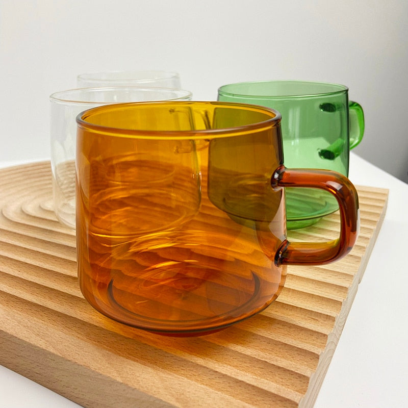 Mug Rétro Moderne en Verre Borosilicate 300ml