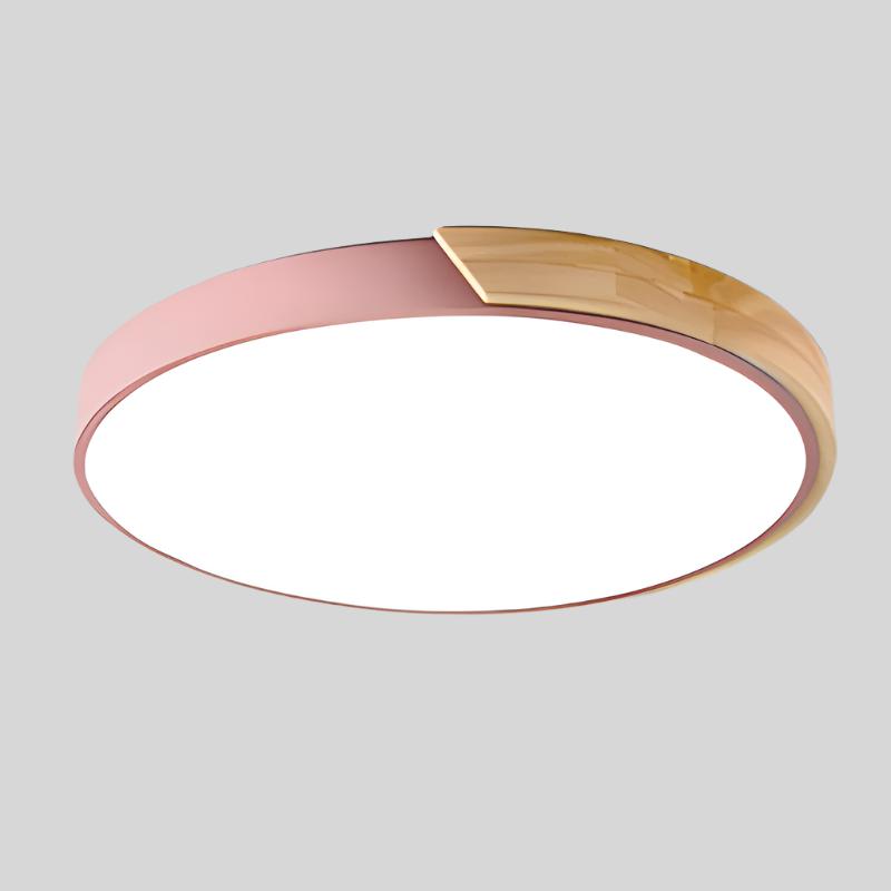 Nordic Wooden Macaroon | Plafonnier Circulaire en Bois | Éclairage Élégant et Naturel