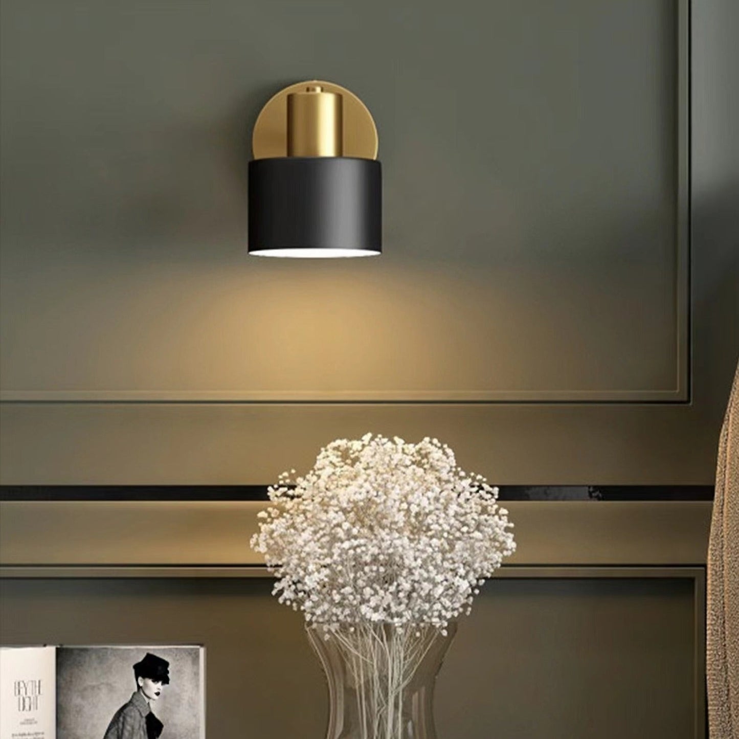 Applique Murale Noire Orientable Style Moderne Bronze