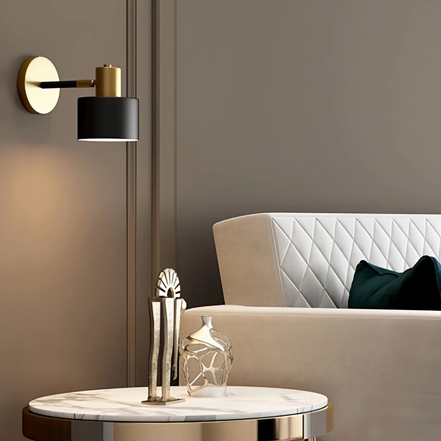 Applique Murale Noire Orientable Style Moderne Bronze