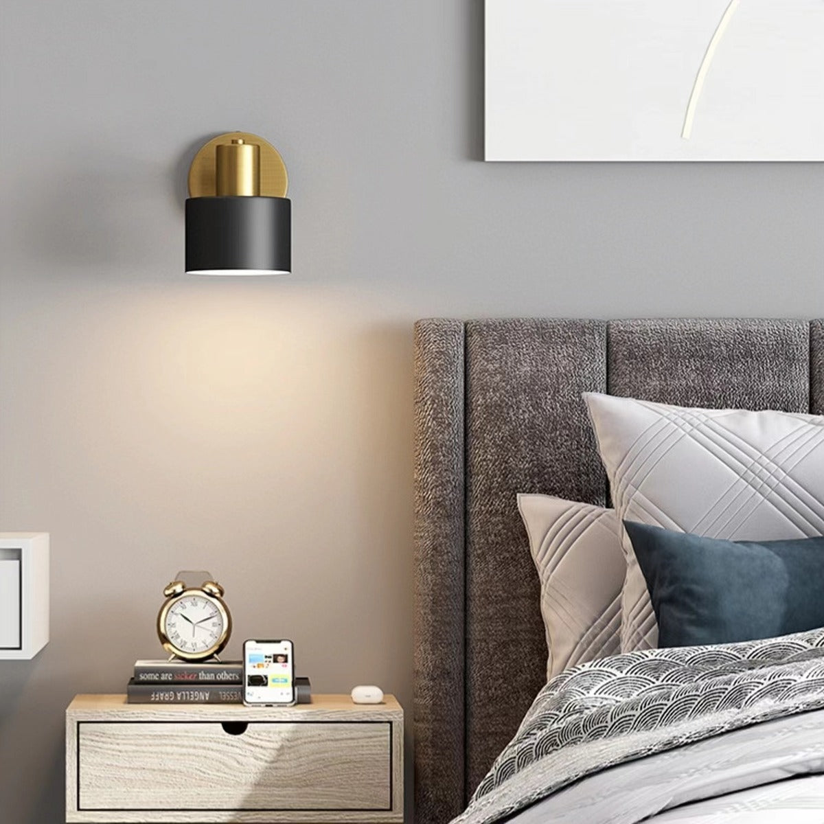 Applique Murale Noire Orientable Style Moderne Bronze