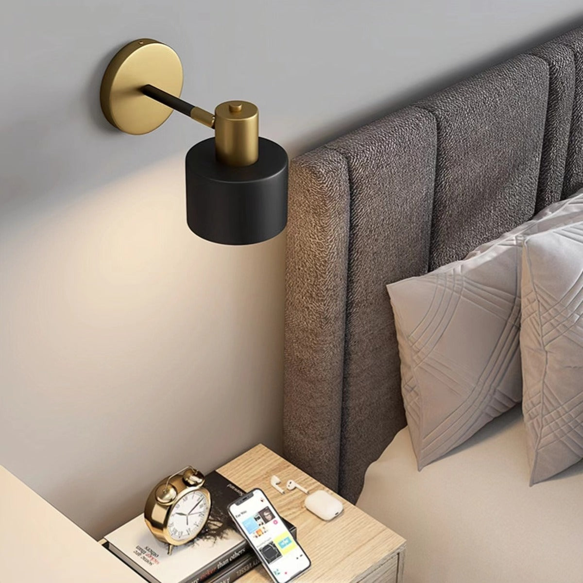 Applique Murale Noire Orientable Style Moderne Bronze