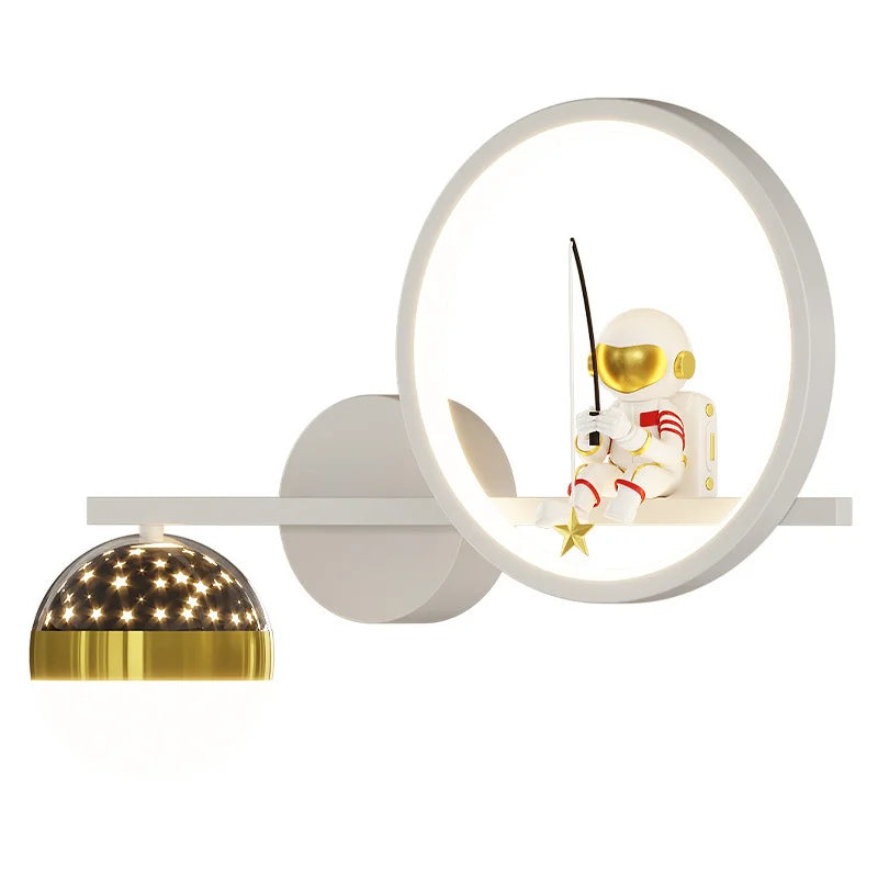 Applique Murale Enfant, Design Lune et Étoiles, Lumière Douce